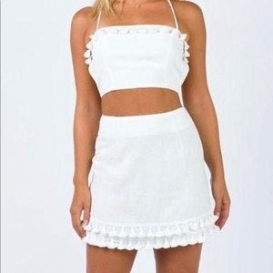 Princess Polly White Tassel Set